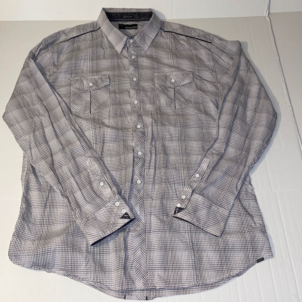 Buckle Black Athletic Fit Men’s XXL Long Sleeve Button Up Shirt